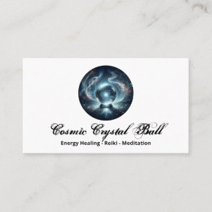 Kristallklot Energi Reiki Meditation Visitkort