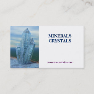 kristallmineraler shoppar visitkort