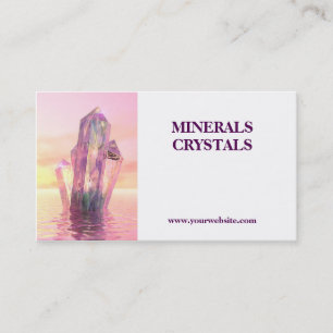 kristallmineraler shoppar visitkort