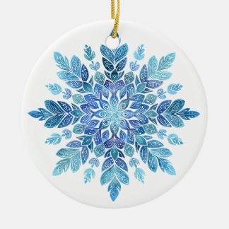 Kristallormbunksnöflingaornament | Bladt Christmas Julgransprydnad Keramik