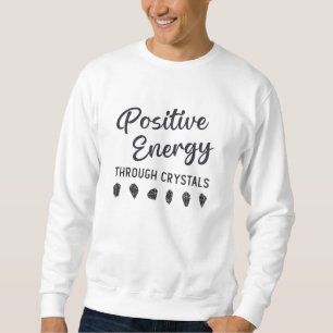 Kristallpositiv energi genom kristallvärmehandlare lång ärmad tröja