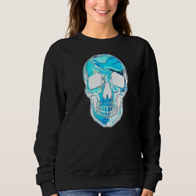 Kristallskalle i Blå T Shirt (Framsida)