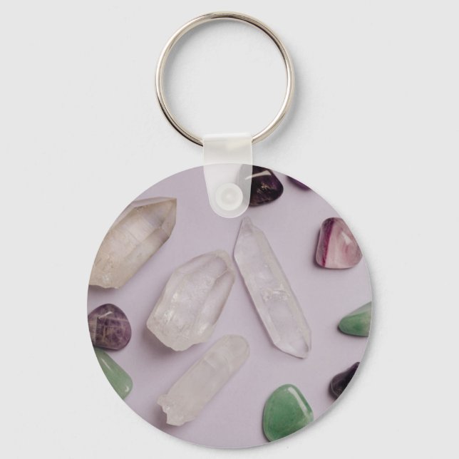 Kristals Gems Energy Keychain Nyckelring (Framsida)