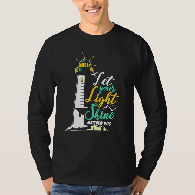 Kristanitet Jesus Gud Lighthouse - Ljuset T Shirt (Framsida)