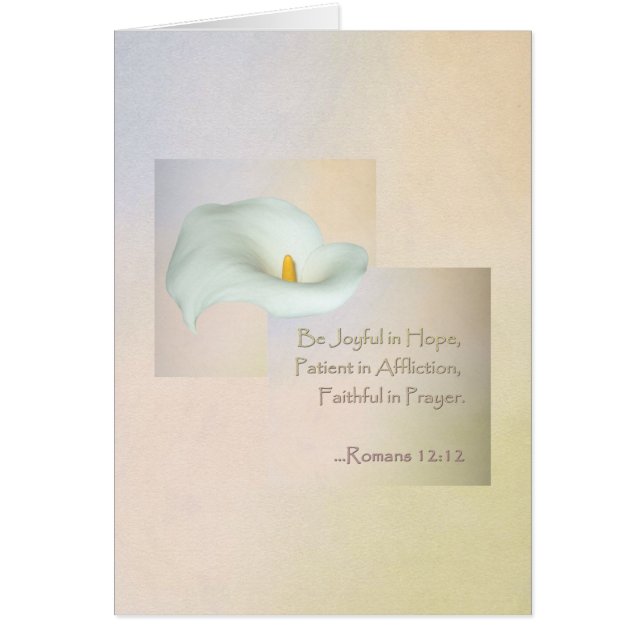 Kristen 12:12 för Romans för trokonst~ Hälsningskort (Framsidan)