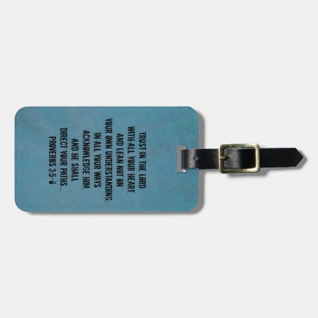 Kristen 3:5 för bibelVerseProverbs - 6 Bagagebricka (Horisontell Framsida)