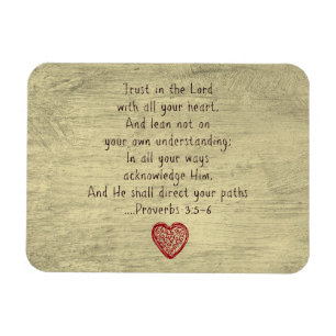 Kristen 3:5 för bibelVerseProverbs - 6 Magnet