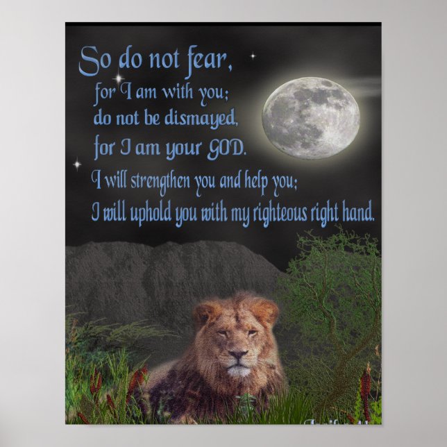 Kristen affisch för Isaiah 41:10 (Framsidan)
