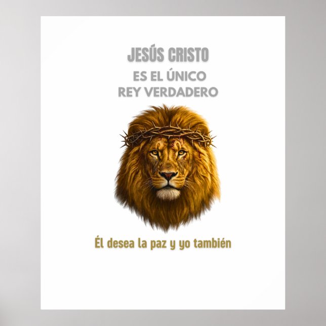 Kristen affisch Lejonet av Juda Jesus sann kung  (Framsidan)