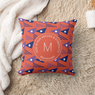 Kristen afrikansk etnisk geometrisk monogram kudde
