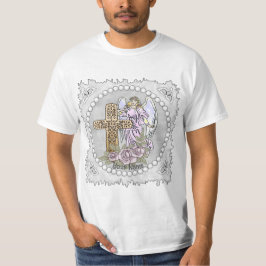 Kristen ängel mina rosor kors T-Shirt