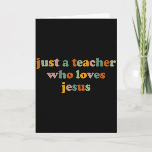 Kristen bara en lärare som älskar Jesus rolig bak Kort