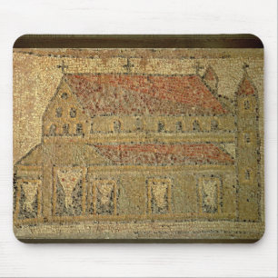 Kristen basilica, mosaiktrottoar, romersk period, musmatta