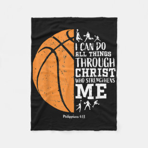 Kristen basket S män pojkar barn religiös Gif Fleecefilt