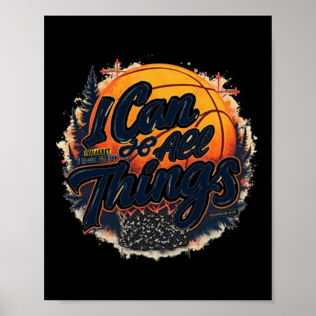 Kristen basket tro fast över rädsla Filipperbrevet Poster (Framsidan)