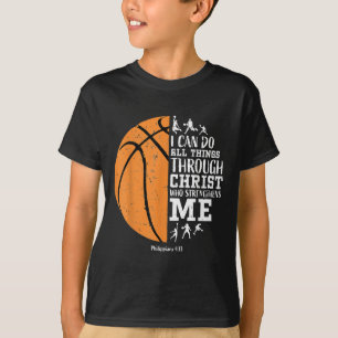 Kristen basketboll S män pojkar barn religiös Gif T Shirt