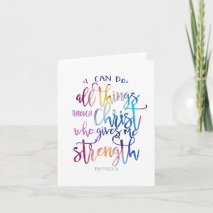 Kristen bibelcitat vattenfärg typografi kort
