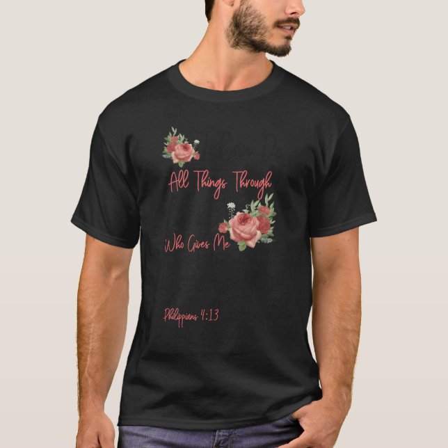 Kristen bibelvers citat Ros retro T Shirt (Framsida)