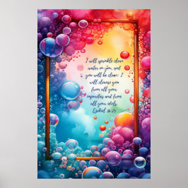 Kristen Bibelvers Esekiel 36:25 Poster