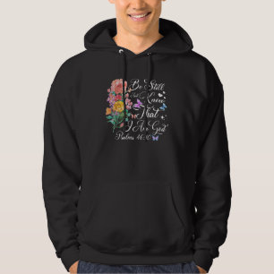 Kristen bibelvers fjäril blomma tro Gud J Hoodie