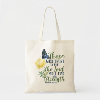 Kristen bibelvers fjäril ros blomma Jesaja Tygkasse