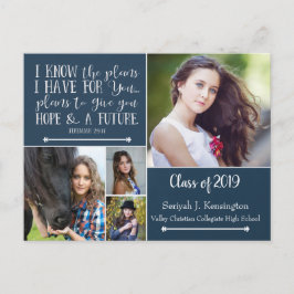 Kristen bibelvers fotokollage examen vykort