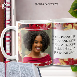 Kristen bibelvers JEREMIA 29:11 Anpassad bild Kaffemugg