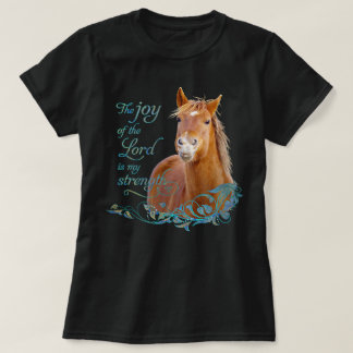 Kristen bibelvers leende häst t shirt