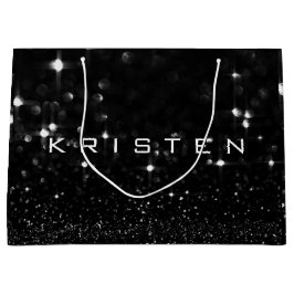 Kristen Black White Glitter Favor Spark