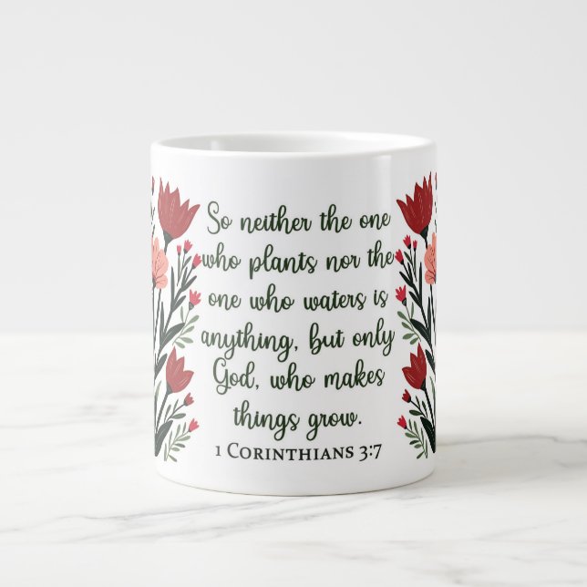Kristen blomkruk jumbo mugg (Framsidan)