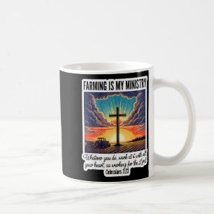 Kristen bonde Jordbruk är min tjänst Herre Jesus Kaffemugg