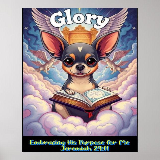Kristen Chihuahua som omfamnar sitt syfte för mig Poster (Framsidan)