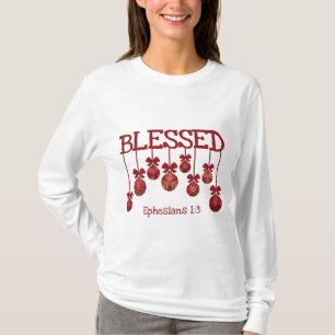 kristen CHRISTMAS BAUBLES BLESSED T Shirt