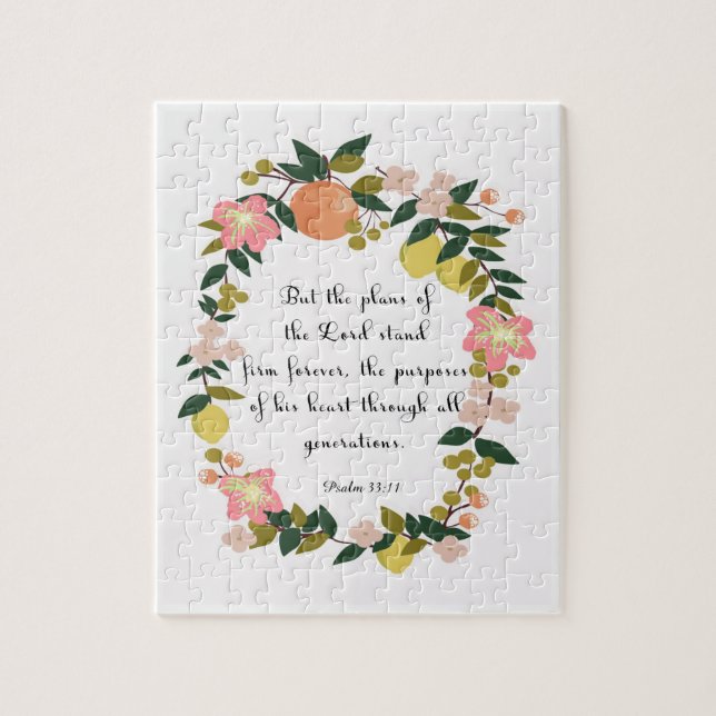 Kristen citationsteckenkonst - Psalm33:11 Pussel (Vertikal)