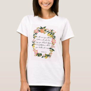 Kristen citationsteckenkonst - Psalm91:4 Tee Shirt