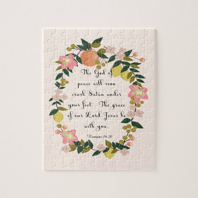 Kristen citationsteckenkonst - Romans16:20 Pussel (Vertikal)