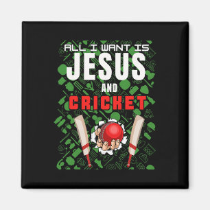 Kristen cricketspelare rolig text allt jag vill ha magnet