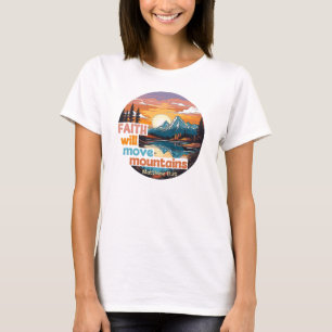 Kristen design för tro som flyttar berg t shirt