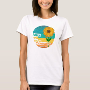 Kristen design för tro som flyttar berg t shirt