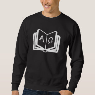Kristen design med Alpha och Omega Bibel C Lång Ärmad Tröja