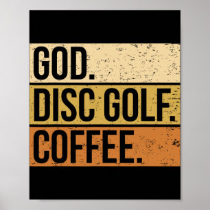 Kristen Discgolfspelare som säger I Gud. Discgolf Poster