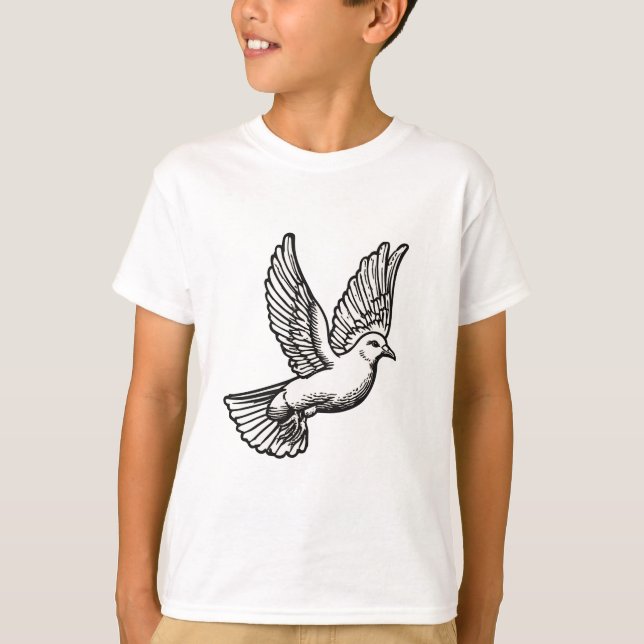 Kristen Duva Barn T-shirt (Framsida)
