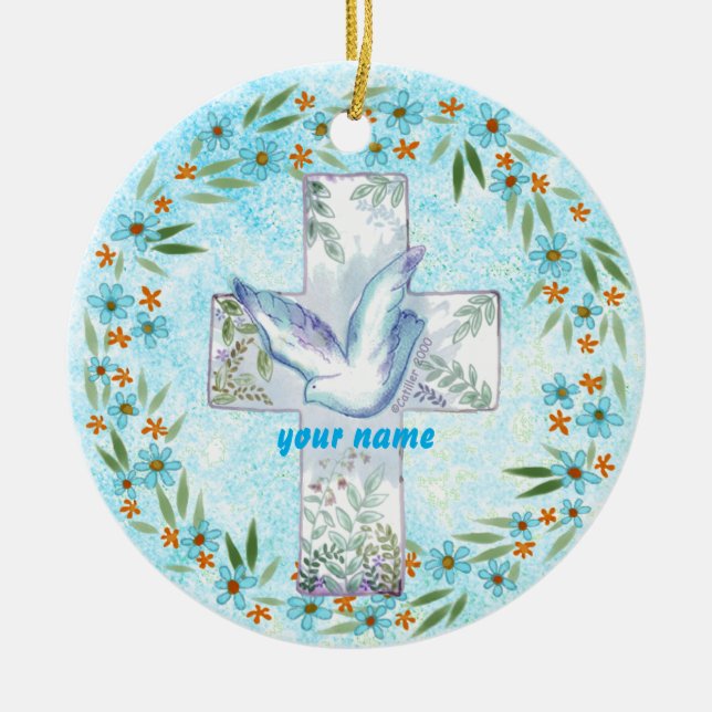 Kristen Duva Kors ornament (Framsidan)