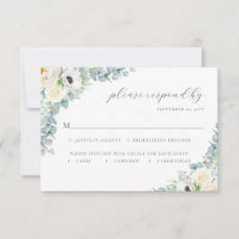 Kristen Elegant Boho Greenery Meal Choice Bröllop OSA Kort