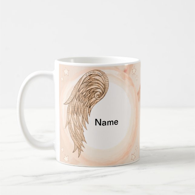 Kristen enhöig ängel kaffemugg (Vänster)