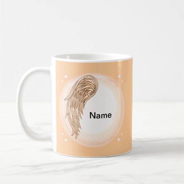 Kristen enhöig ängel kaffemugg (Vänster)
