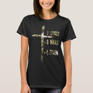 Kristen Ett Kors Plus Tre Spikar Jämför Förlåtelse T Shirt
