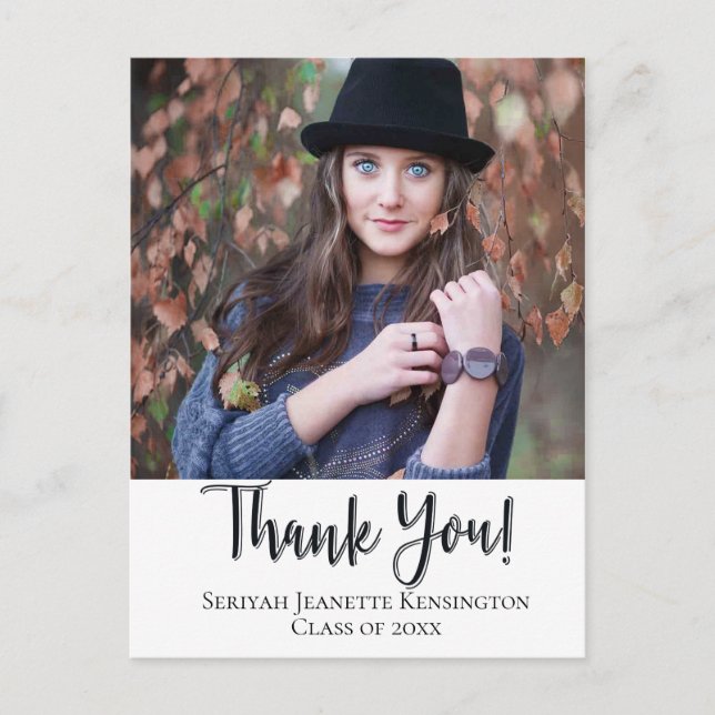 Kristen Examen Tacksamhet Typografi Vykort (Framsida)