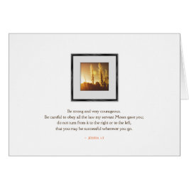 Kristen Femte Mosebok 3:16 Var Stark & Modig Hälsningskort