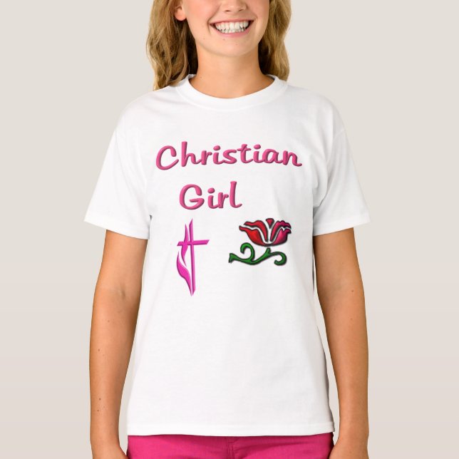 Kristen flicka  t shirt (Framsida)
